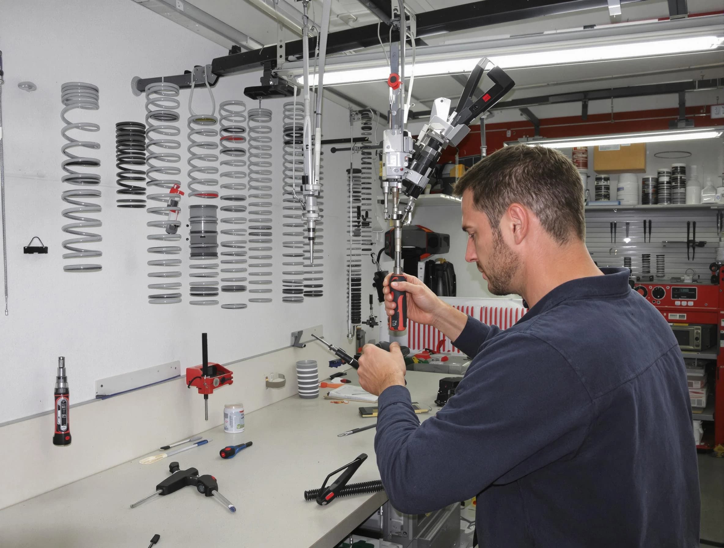 Manchester Garage Door Repair safety certified technician performing precision spring replacement in Manchester