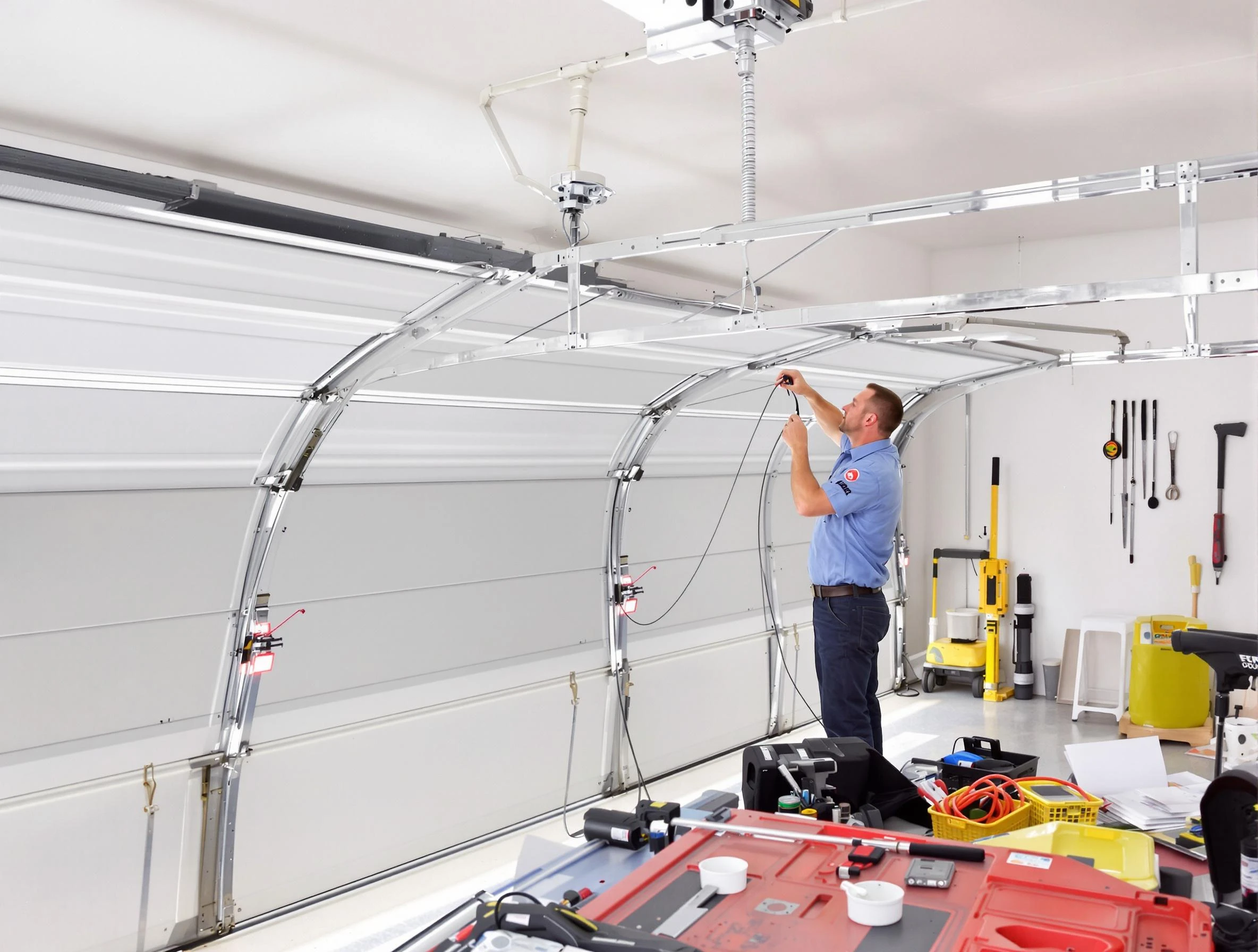 Garage door cable repair service by Manchester Garage Door Repair in Manchester