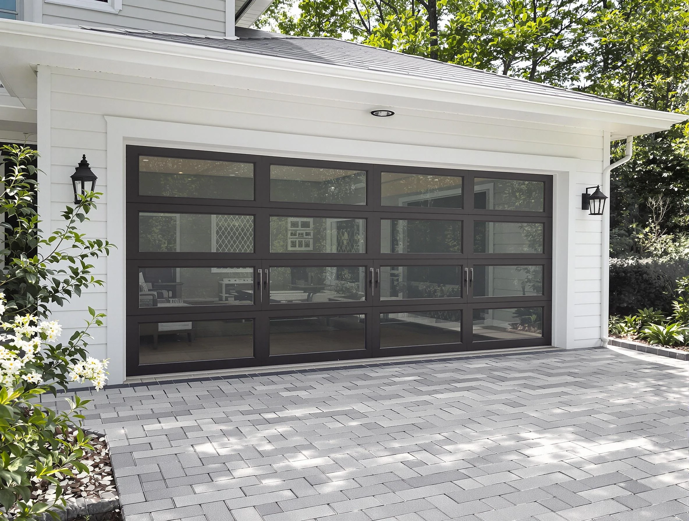 Manchester Garage Door Repair design specialist presenting custom garage door options to Manchester homeowner